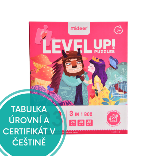 LEVEL UP! 03 - Dobrodružstvá princezien puzzle 3v1 verzia 2022