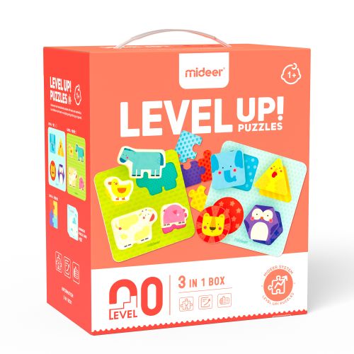 LEVEL UP! 0 - Zvierací kamaráti puzzle 3v1