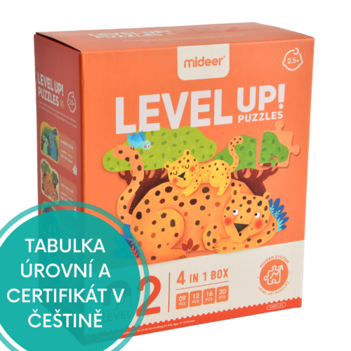 LEVEL UP! 02 - Zwierzęca rodzinka puzzle 4w1