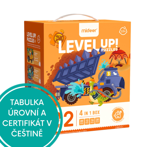 LEVEL UP! 02 - Dinosauři v akci puzzle 4v1