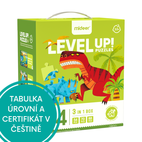 LEVEL UP! 04 - Dinosauři puzzle 3v1