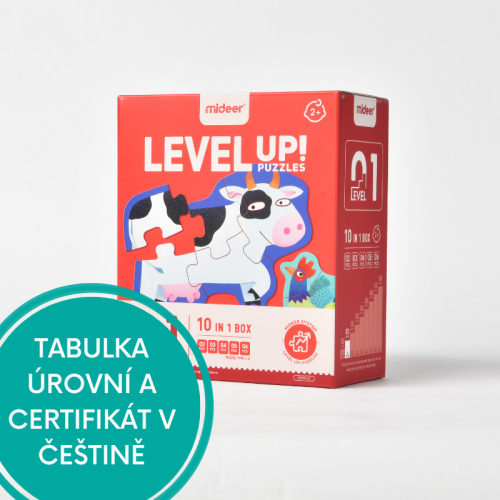 LEVEL UP! 01 - Zvieratká puzzle 5v1 verzia 2022