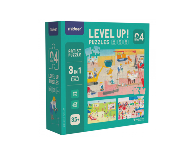 LEVEL UP! 04 - Motivy města puzzle 3v1