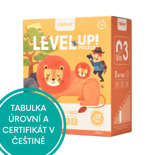 LEVEL UP! 03 - Zwierzęta w ich środowisku puzzle 3w1 wersja 2022