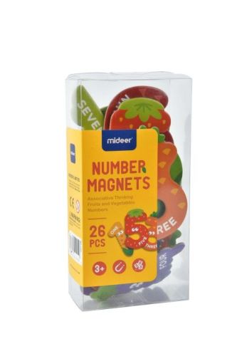 Magnetická čísla s designem ovoce a zeleniny
