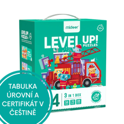 LEVEL UP! 04 - Dopravní prostředky puzzle 3v1